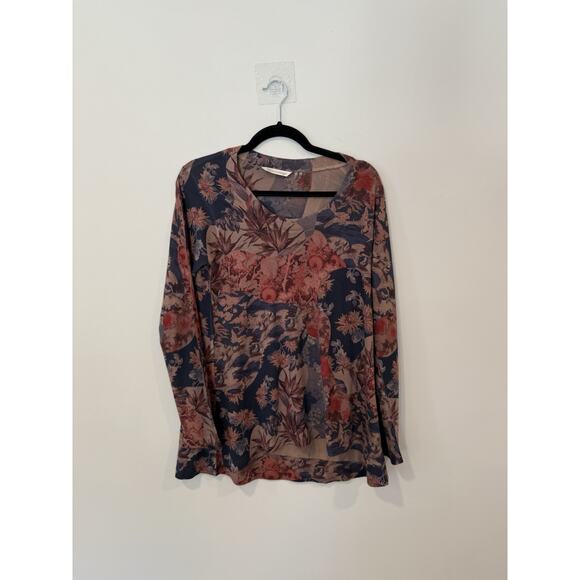 Soft Surroundings Heavenly Soft Millie Top Size Small Blue Floral High Low 2021 - Picture 2 of 11